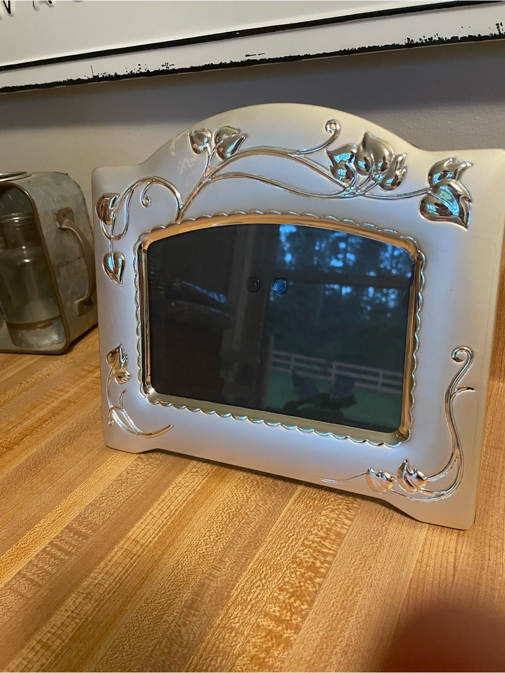 Ornate Silver Floral Picture Frame - Elegant Accent